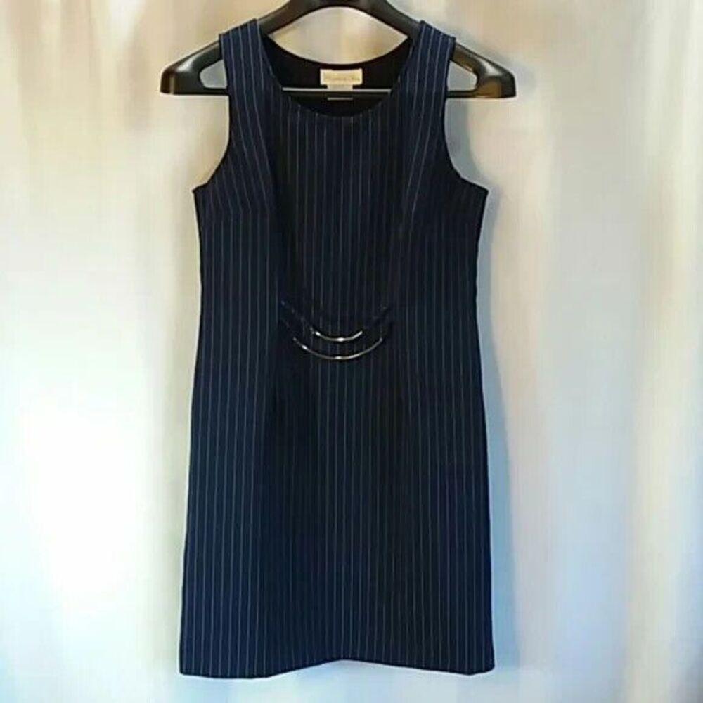 Pride & Joy Dress women's size 12 blue pinstriped